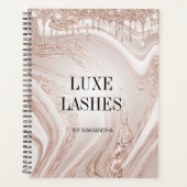 Luxe moderne make-up haarstylist wimpers cosmetica planner (Voorkant)