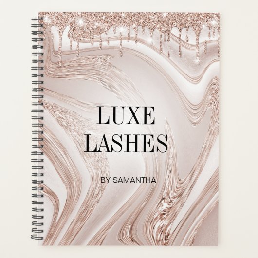 Luxe moderne make-up haarstylist wimpers cosmetica planner (Voorkant)