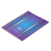 Luxe Moderne Minimaal Abstract Paars Blauw Notitieboek (Linkerzijde)