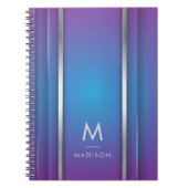 Luxe Moderne Minimaal Abstract Paars Blauw Notitieboek (Voorkant)