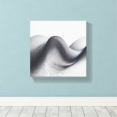 Luxe moderne minimalistische golfkunst - Abstract Canvas Afdruk (Insitu (Houten vloer))