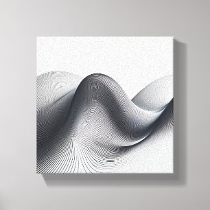 Luxe moderne minimalistische golfkunst - Abstract Canvas Afdruk