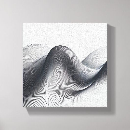 Luxe moderne minimalistische golfkunst - Abstract Canvas Afdruk (Voorkant)