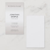 Luxe, moderne, minimalistische plein voor faux Sil Visitekaartje (Voorkant / Achterkant)