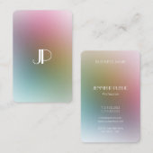 Luxe moderne monogram kleurrijke Sjabloon elegant Visitekaartje (Voorkant / Achterkant)