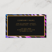 Luxe moderne Paarse tijger voegt Jouw tekst toe Visitekaartje (Achterkant)