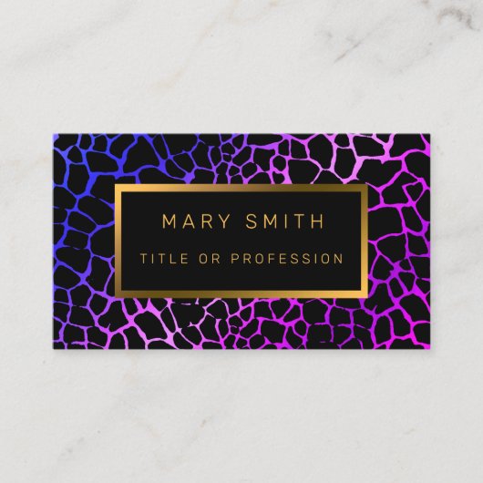 Luxe moderne Paarse tijger voegt Jouw tekst toe Visitekaartje (Voorkant)