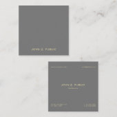 Luxe moderne professionele elegante premium zijde vierkante visitekaartje (Voorkant / Achterkant)