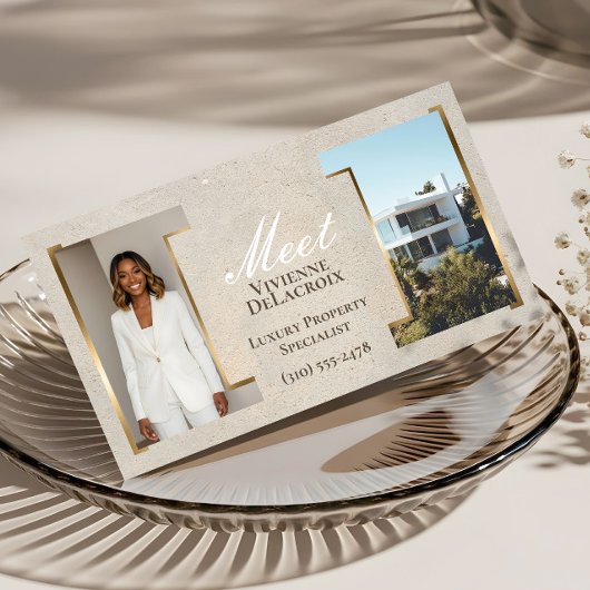 Luxe Moderne Professionele Fotocollage Elegant Visitekaartje