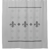 Luxe moderne retro elegante Fleur de Lis Douchegordijn (Voorkant)