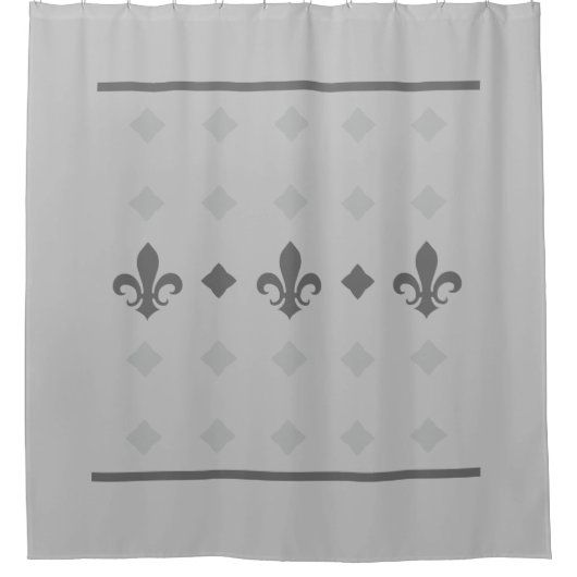 Luxe moderne retro elegante Fleur de Lis Douchegordijn (Voorkant)