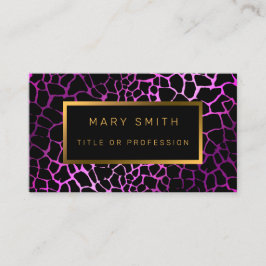 Luxe moderne roze tijger voegt Jouw tekst toe Visitekaartje