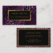 Luxe moderne roze tijger voegt Jouw tekst toe Visitekaartje (Voorkant / Achterkant)