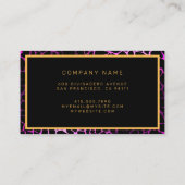 Luxe moderne roze tijger voegt Jouw tekst toe Visitekaartje (Achterkant)