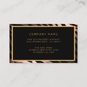 Luxe moderne roze tijger voegt Jouw tekst toe Visitekaartje (Achterkant)