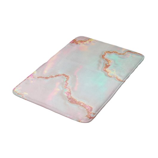 Luxe moderne roze zachte mint goud collectie badmat (Gekanteld)