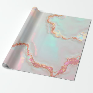 Luxe moderne roze zachte mint goud collectie cadeaupapier