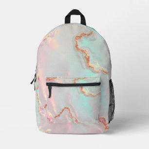 Luxe moderne roze zachte mint goudcollectie bedrukte rugzak