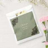 Luxe Moderne Sage groen & faux goud metallic Bedankzakje (Gezegeld)