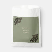 Luxe Moderne Sage groen & faux goud metallic Bedankzakje (Voorkant)