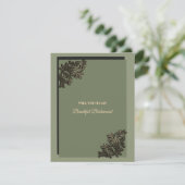 Luxe Moderne Sage groen goud bruidsmeisje voorstel Kaart (Staand voorkant)