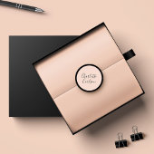 Luxe moderne scripttypografie Blush Pink Ronde Sticker