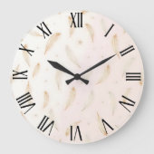 Luxe moderne veren Boho Collectie Grote Klok (Voorkant)