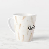 Luxe Moderne Veren Boho Collectie Latte Mok (Linkerhoek)