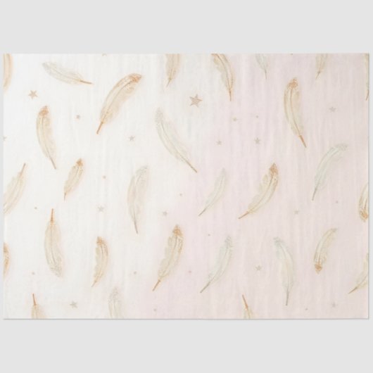 Luxe moderne veren Boho Collectie Tissuepapier (Voorkant)