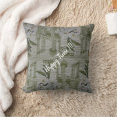 Luxe Moderne Vintage Bloem Roos Kussen (Deken)