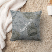 Luxe Moderne Vintage Bloem Roos Kussen (Deken)