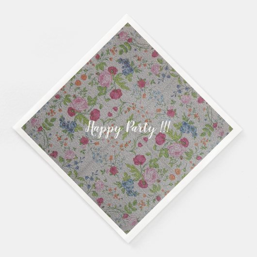 Luxe Moderne Vintage Bloem Roos Servet (Hoek)