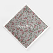 Luxe Moderne Vintage Bloem Roos Servet (Hoek)