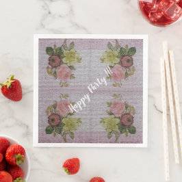 Luxe Moderne Vintage Bloemrijke Roos Servet