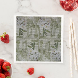 Luxe Moderne Vintage Bloemrijke Roos Servet
