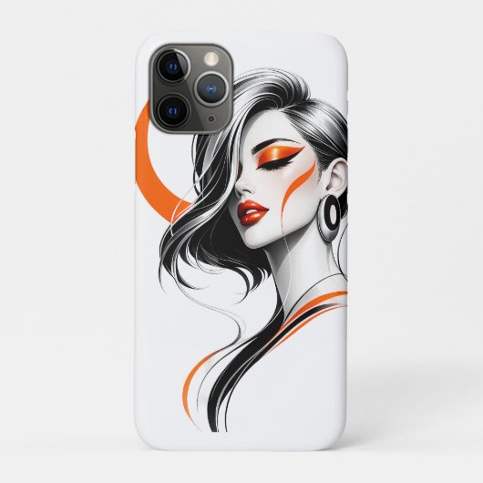 Luxe Moderne Vrouw Portret Kunst Case-Mate iPhone Case (Achterkant)