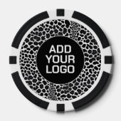 Luxe Moderne Witte Luipaard Elegante Collectie Poker Chips (Voorkant)
