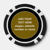 Luxe Moderne Witte Luipaard Elegante Collectie Poker Chips (Achterkant)