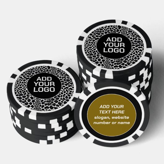 Luxe Moderne Witte Luipaard Elegante Collectie Poker Chips (Opstapeling)