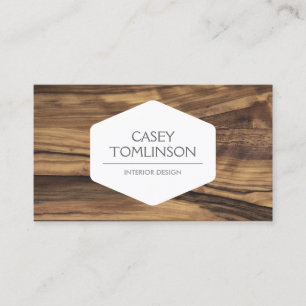 LUXE  MODERNE WOODGRAINDESIGNER VISITEKAARTJE