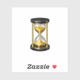Luxe Moderne Zandloper Sticker Glanzend Goud San