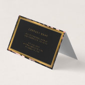 Luxe moderne zilverroze tijger voegt Jouw tekst to Visitekaartje (Achterkant)