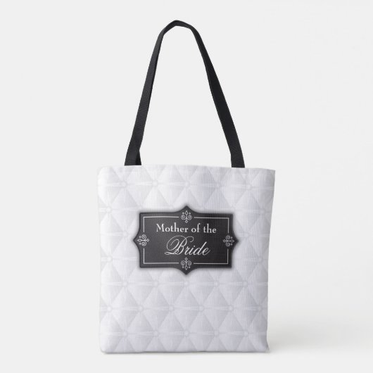 Luxe moeder van de bruid bruiloft Canvas tas (Achterkant)