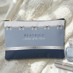 Luxe Moeder van de Bruid   Leisteenblauwe Make-up Etui