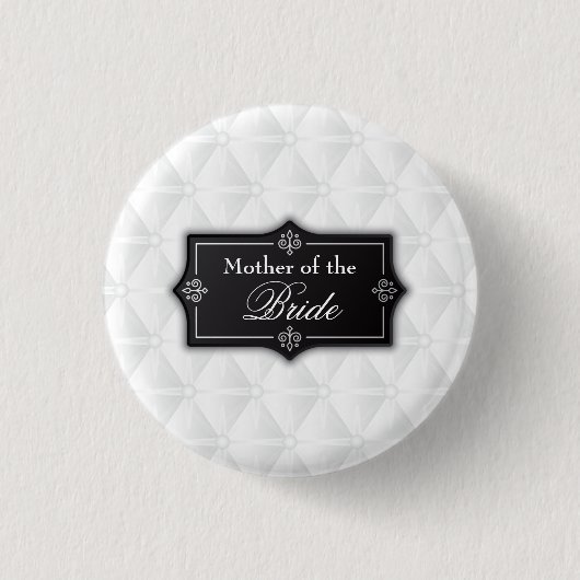 Luxe Moeder van de Bruid Wedding Pin Button (Voorkant)