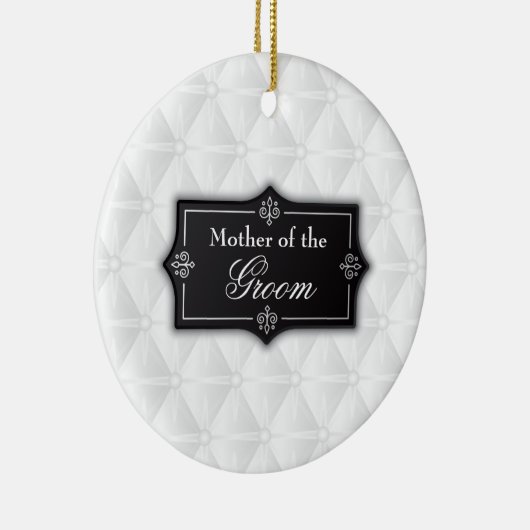 Luxe moeder van de bruidegom bruiloft | Keramische Keramisch Ornament (Rechts)