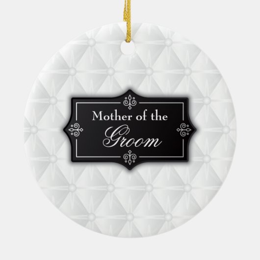 Luxe moeder van de bruidegom bruiloft | Keramische Keramisch Ornament (Achterkant)