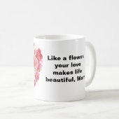 Luxe Moederdag Bloemenkroon Koffiemok (Voorkant rechts)