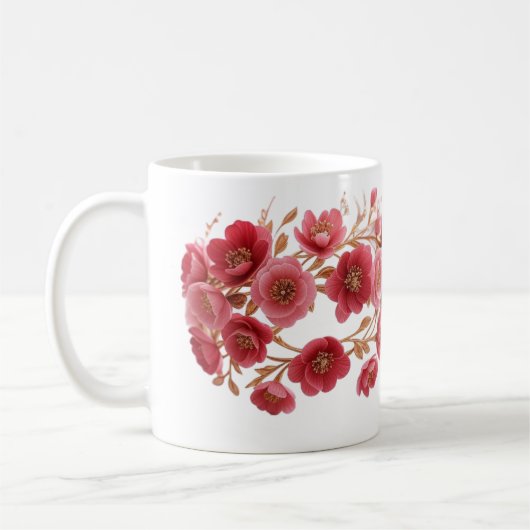 Luxe Moederdag Bloemenkroon Koffiemok (Links)