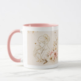 Luxe Moederdag Mok Goud Elegante Flora